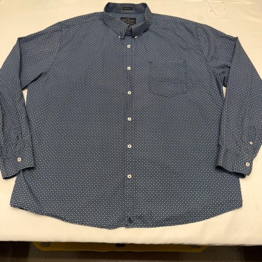 Cody James Western Shirt Mens 2XL Blue‎ Geometric Cowboy Button Down